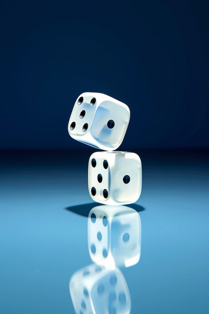 Free photo 3d dice in studio