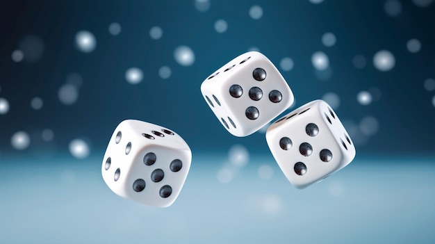 3d dice in studio