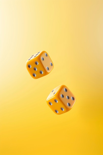 Free photo 3d dice in studio