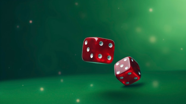 3d dice in studio