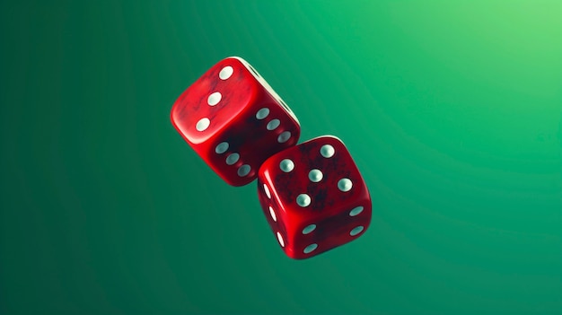 Free photo 3d dice in studio