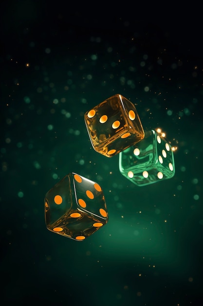 Free photo 3d dice in studio