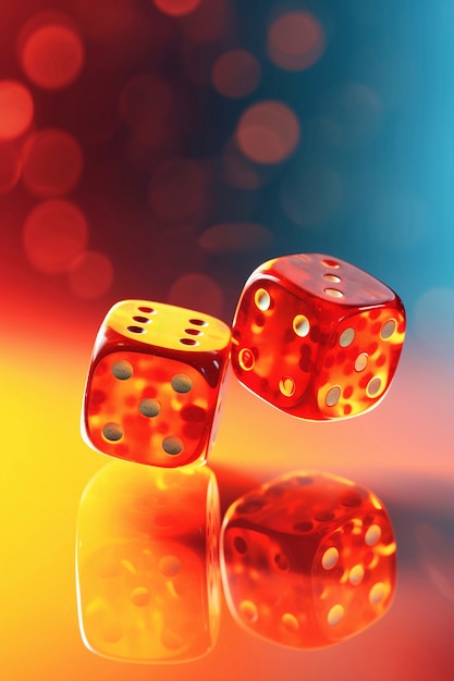 3d dice in studio