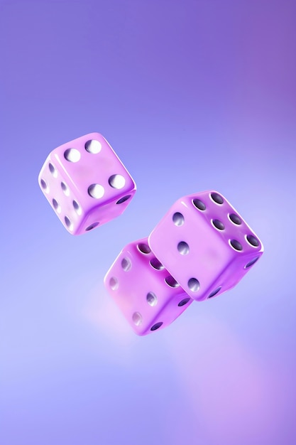 3d dice in studio