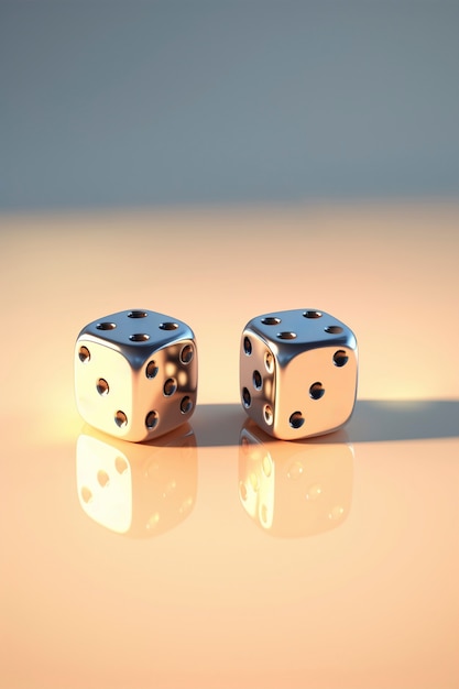 Free photo 3d dice in studio