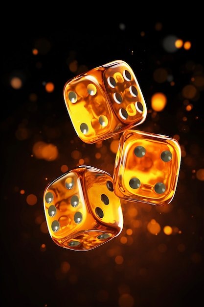 3d dice in studio