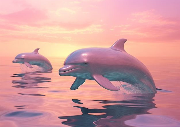 3d dolphin outdoors