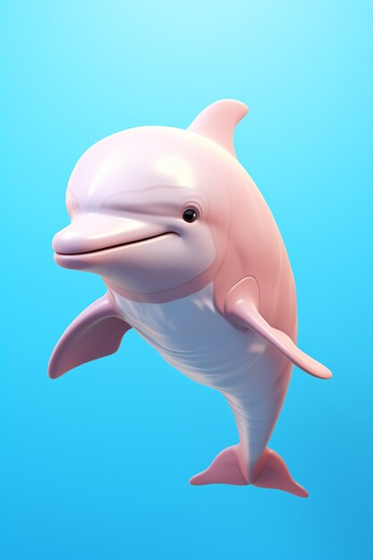 Free photo 3d dolphin in studio