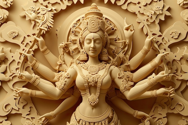 3d durga goddess for navratri celebration