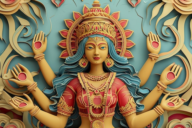 Третья богиня Дурга для празднования Наватри.