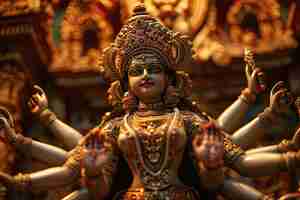 Free photo 3d durga goddess for navratri celebration