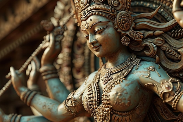 Free Photo 3d durga goddess for navratri celebration