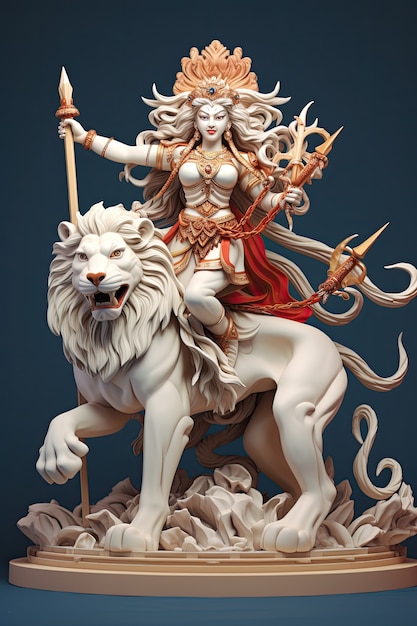 3d durga goddess for navratri celebration