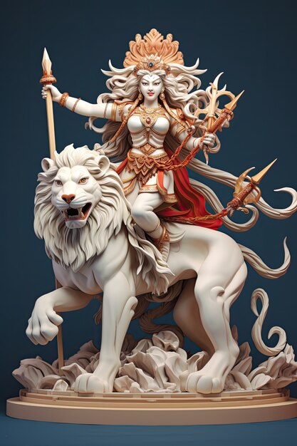 세 번째 Durga 여신은 Navratri 축제를 위해.