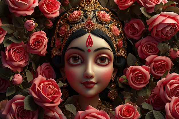3d durga goddess for navratri celebration