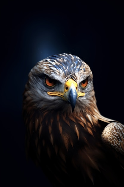 3d eagle rendering portrait