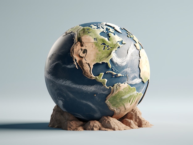 Free photo 3d earth planet shape