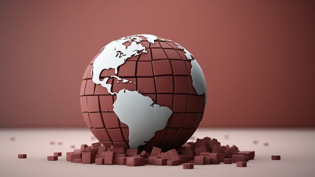 3D 지구 행성 모양