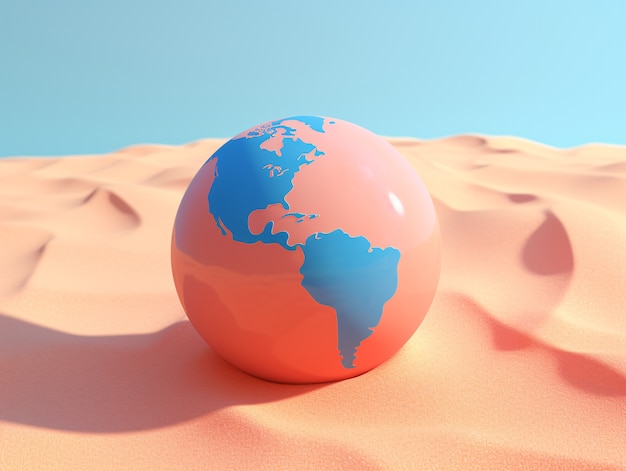 Free photo 3d earth planet shape