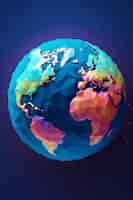 Free photo 3d earth planet shape