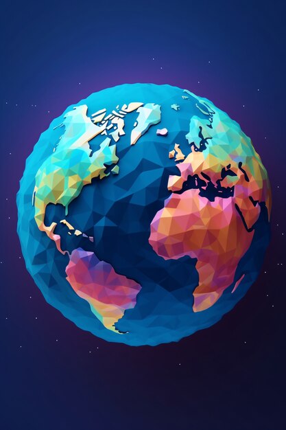 3d earth planet shape