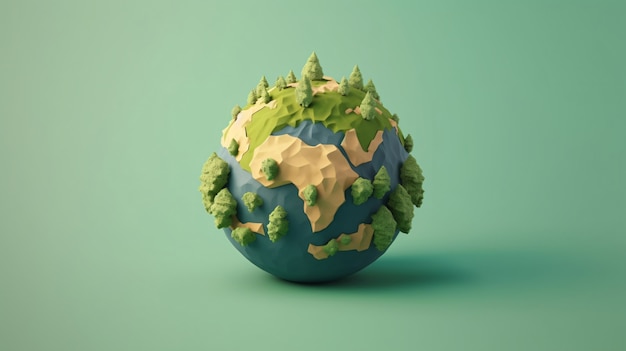 3d earth planet shape