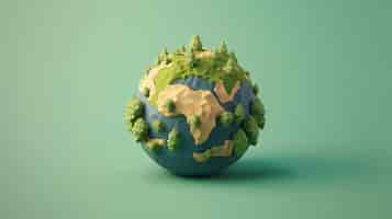 Free photo 3d earth planet shape