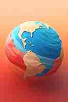 Free photo 3d earth planet shape