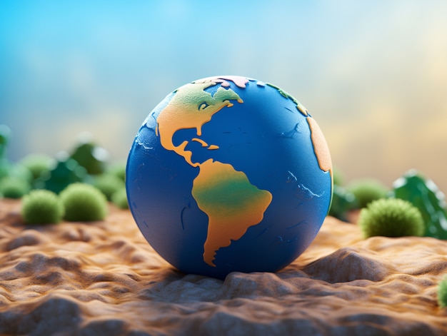 Free photo 3d earth planet shape