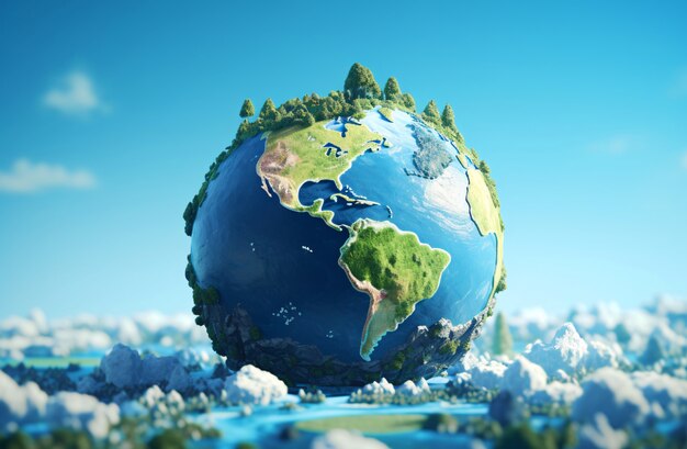 3d earth planet shape