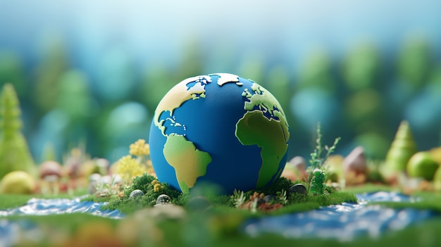 Free photo 3d earth planet shape