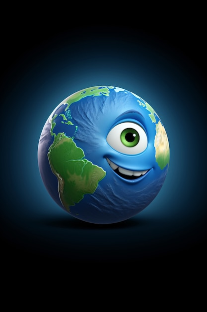 3d earth planet shape