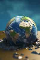 Бесплатное фото 3d-форма планеты земля