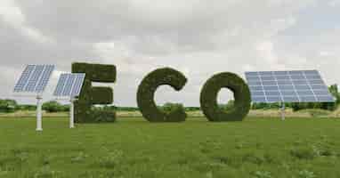 Foto gratuita progetto ecologico 3d per l'ambiente