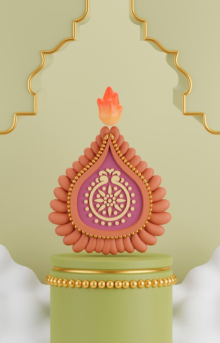 मुफ़्त फोटो दिवाली त्योहार के सेलिब्रेशन के लिए 3d एलिमेंट