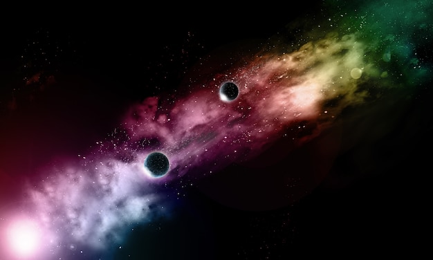 Free photo 3d fictional space background