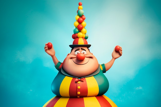 3d fun  carnival character