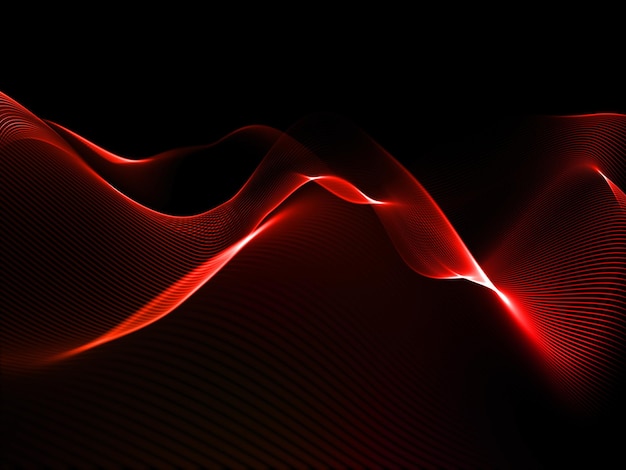 3D futuristic technology background with flowing data waves