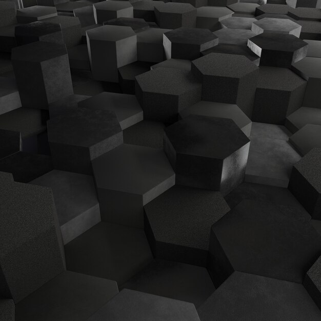 3D Geometric Abstract Hexagonal Background