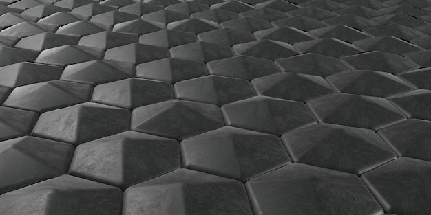 Free photo 3d geometric abstract hexagonal wallpaper background