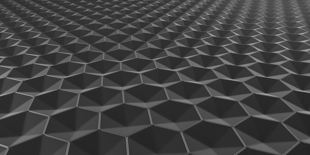 3D幾何学的な抽象的な六角形の壁紙の背景