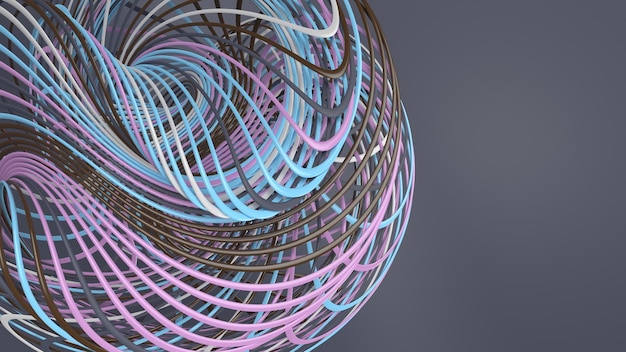 Free photo 3d geometric abstract twist background