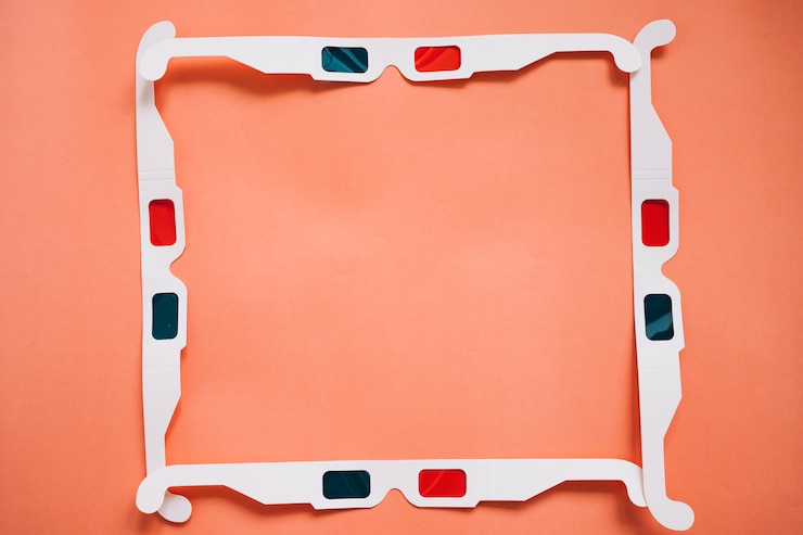 Free Photo 3d glasses forming frame