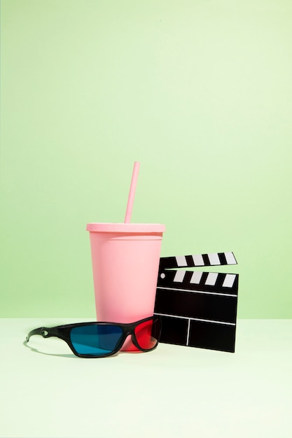 3d glasses with drink cup