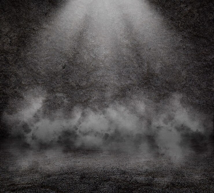 Free Photo 3d grunge interior with spotlight and smokey atmosphere