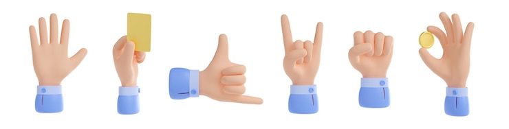 免費 Photo 3d 手持黃牌硬幣和示範手勢