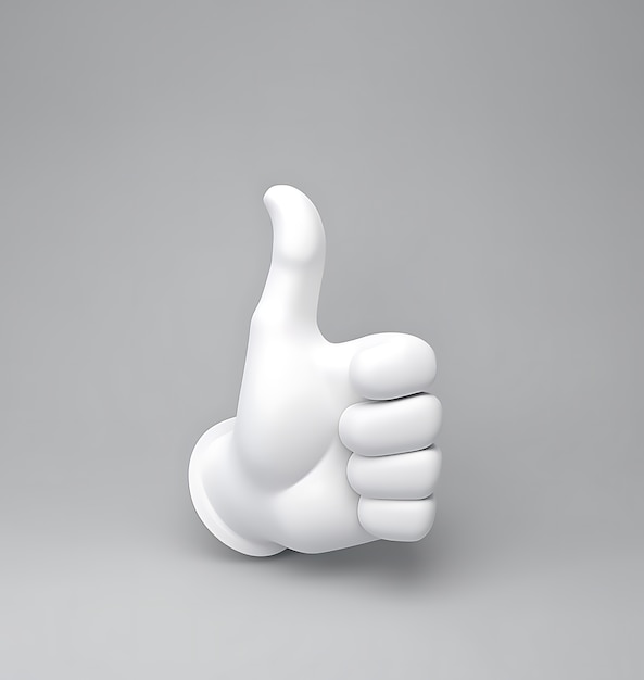 Free photo 3d hand showing thumbs up gesture