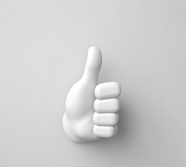 Free photo 3d hand showing thumbs up gesture