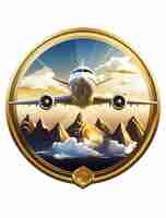 Free photo 3d icon for travel with airplane