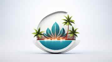 Free photo 3d icon for traveling and vacation